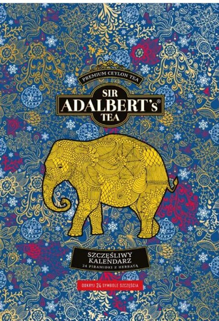 Adalbert's Kalendarz Adwentowy Premium Z Herbatą Szczęśliwy Kalendarz Niebieski