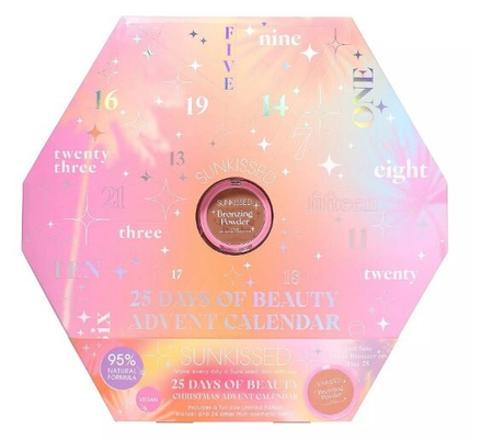 Sunkissed 25 Days Of Beauty Christmas Advent Calendar Kalendarz Adwentowy Z Kosmetykami