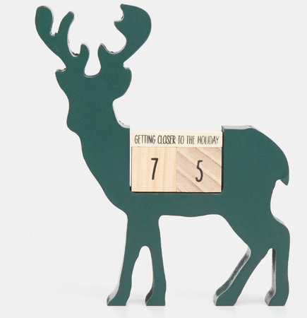 Sinsay Drewniany Kalendarz Adwentowy Renifer