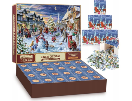The Jigsaw Puzzle Kalendarz Adwentowy Z Puzlami Świąteczny Klimat