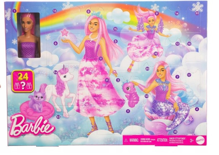 Barbie Kalendarz Adwentowy Z Lalką Oraz Akcesoriami JFL66
