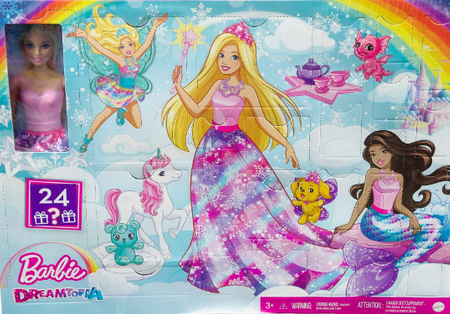 Barbie Dreamtopia Kalendarz Adwentowy Z Lalką Oraz Akcesoriami HGM66