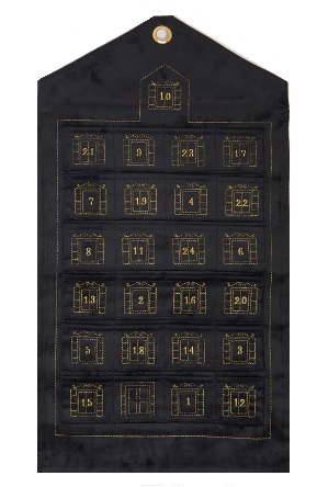 Sinsay Wiszący Kalendarz Adwentowy 8649X-99X Czarny