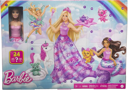 Barbie Dreamtopia Kalendarz Adwentowy Z Lalką Oraz Akcesoriami HVK26