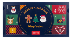 Soxo Kalendarz Adwentowy Ze Skarpetami Merry Christmas Granatowy